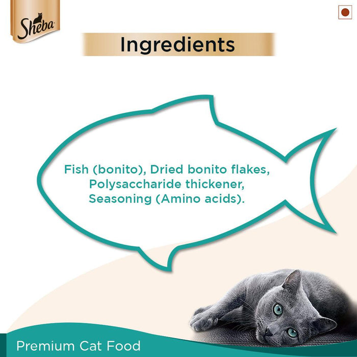 Sheba Fish with Dry Bonito Flakes Cat Wet Food - Ofypets