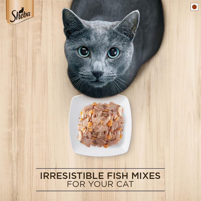 Sheba Skipjack and Salmon Cat Wet Food - Ofypets