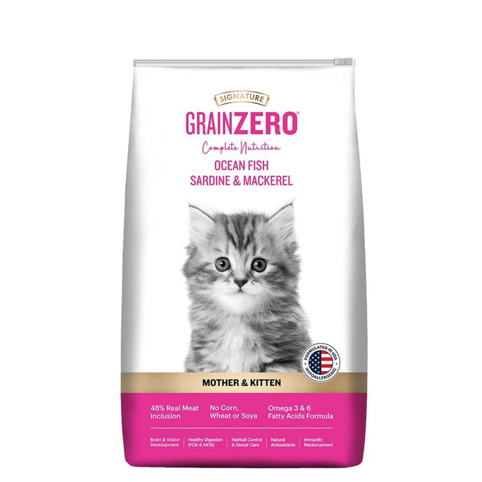 Signature Grain Zero Ocean Fish Mother and Kitten Food - Ofypets