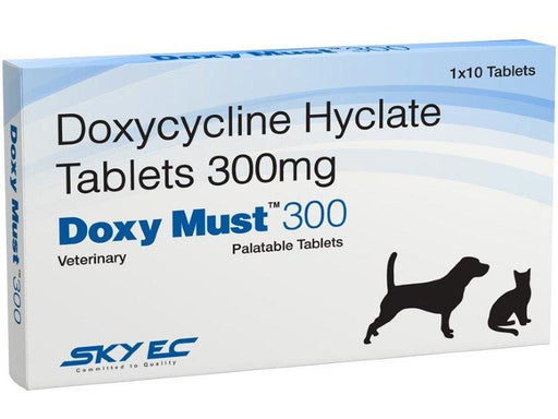 SkyEc Doxy Must Doxycycline AntiBiotic Tablets 100mg / 300mg 10's - Ofypets