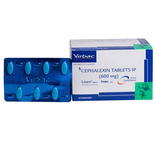 Virbac LIXEN Cephalexin Antibiotic Tablets for Dogs and Cats - Ofypets