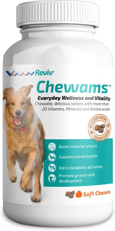 Vvaan Chevvams Multivitamin Mineral and Amino Acids Chicken Flavour Chewable Tablets for Dogs - Ofypets