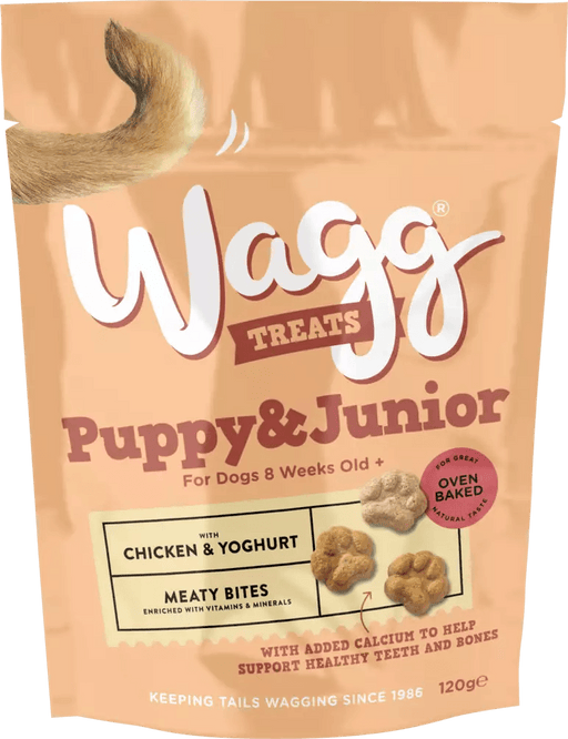 Wagg Puppy & Junior with Chicken Yoghurt Meaty Bites Oven Baked Dog Treats - Ofypets