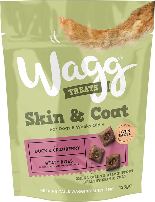 Wagg Skin and Coat with Duck and Cranberry Meaty Bites Oven Baked Dog Treats - Ofypets