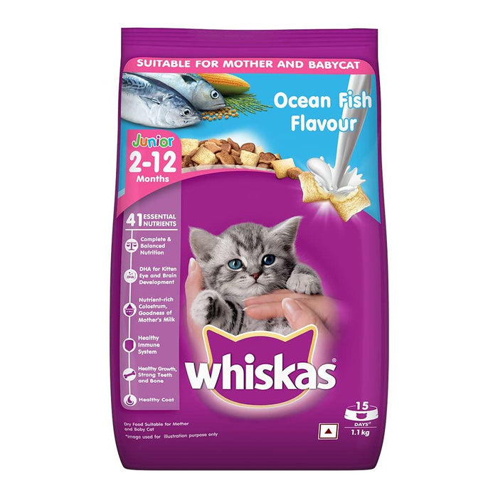 Whiskas Junior Ocean Fish Flavour with Milk Kitten Food - Ofypets