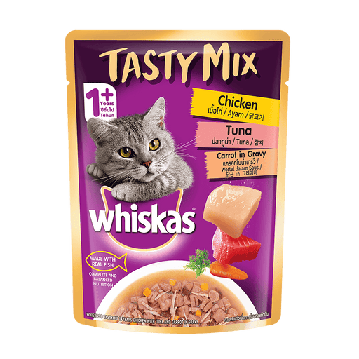Whiskas Tasty Mix Chicken Tuna Carrot in Gravy Cat Wet Food - Ofypets