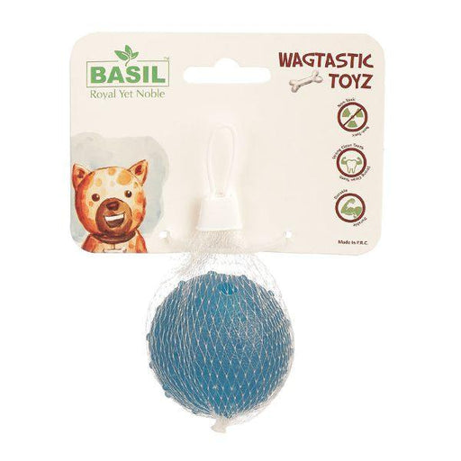 Basil Rubber Ball Toy with Bell for Dogs - Ofypets