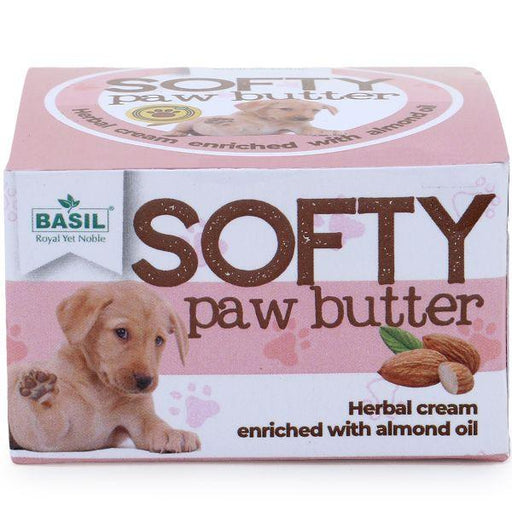 Basil Softy Paw Butter Herbal Cream with Almond Oil for Paw Pads, Elbows and Nose for Dogs and Cats - Ofypets