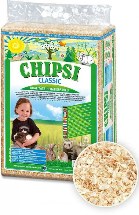 Chipsi Classic Softwood Pet Litter for Rabbits, Hamsters, Guinea Pigs - Ofypets