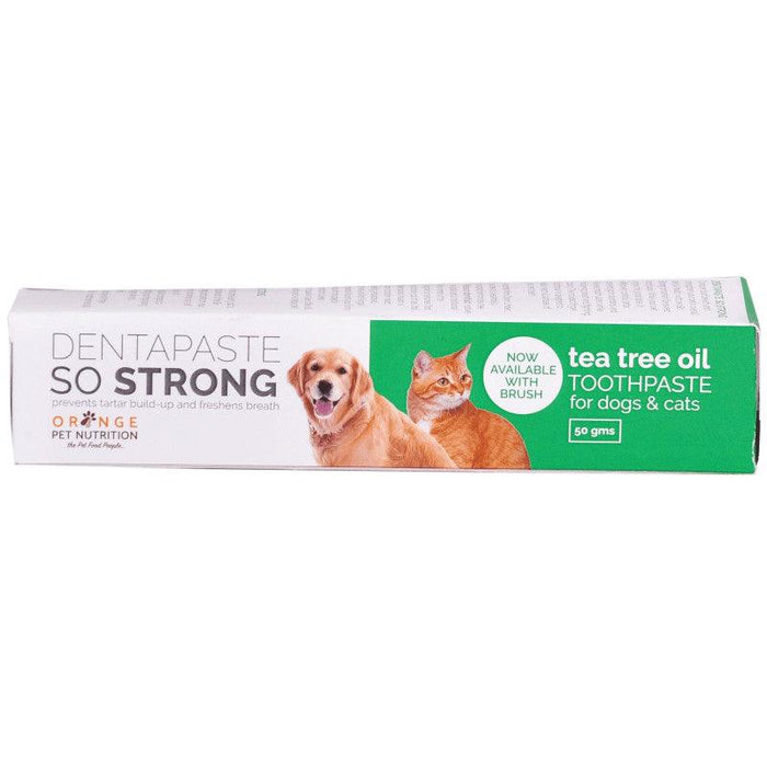Dentapaste So Strong Tea Tree Oil Toothpaste with Tooth Brush for Dogs & Cats - Ofypets