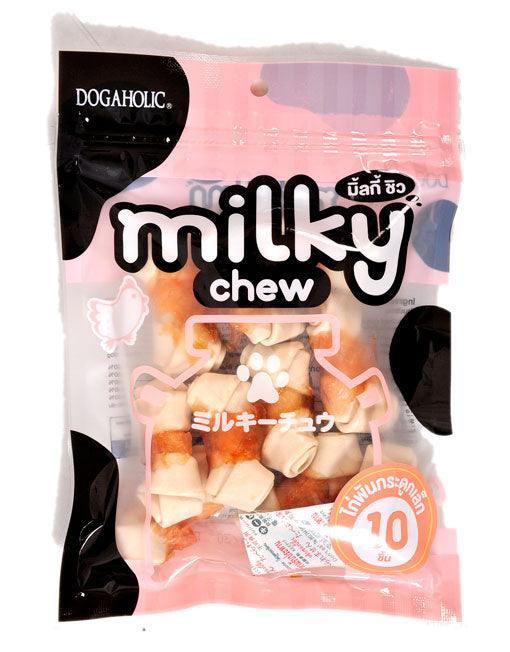 Dogaholic Milky Chew Chicken Bone Style Dog Treats - Ofypets