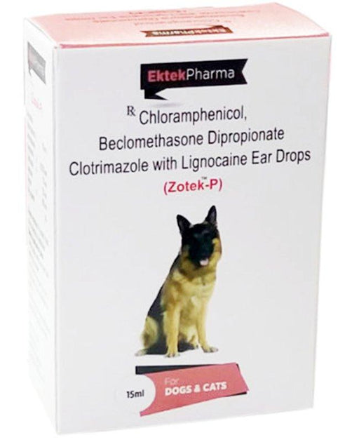 Ektek Pharma Zotek-P Ear Drops For Pets - Ofypets