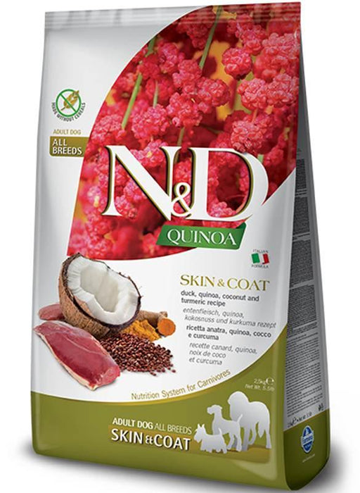 Farmina N&D Quinoa Grain Free Duck and Coconut Skin and Coat All Breeds Dog Food - Ofypets
