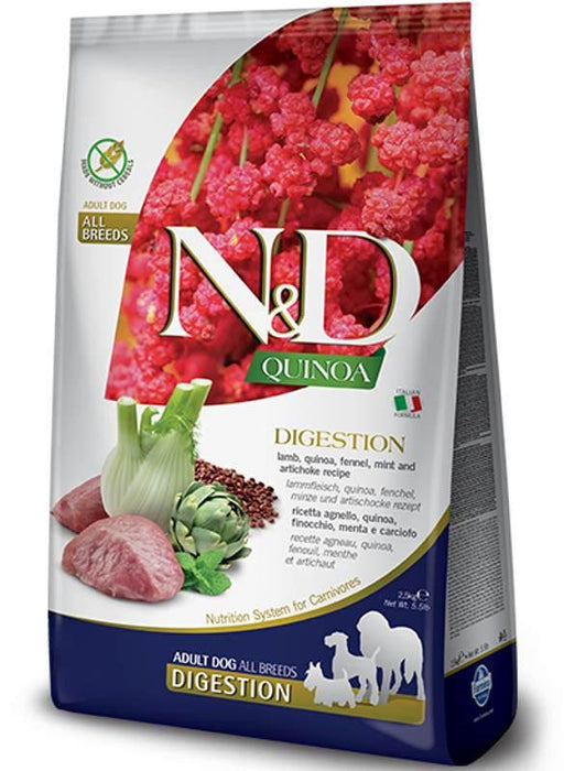 Farmina N&D Quinoa Grain Free Lamb and Fennel Digestion All Breeds Dog Food - Ofypets
