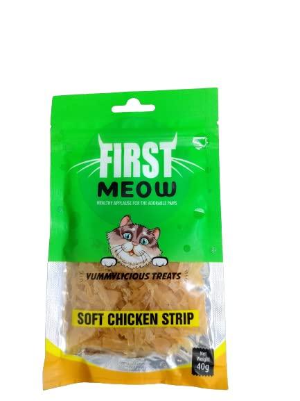 First Meow Soft Chicken Strips Cat Treats - Ofypets