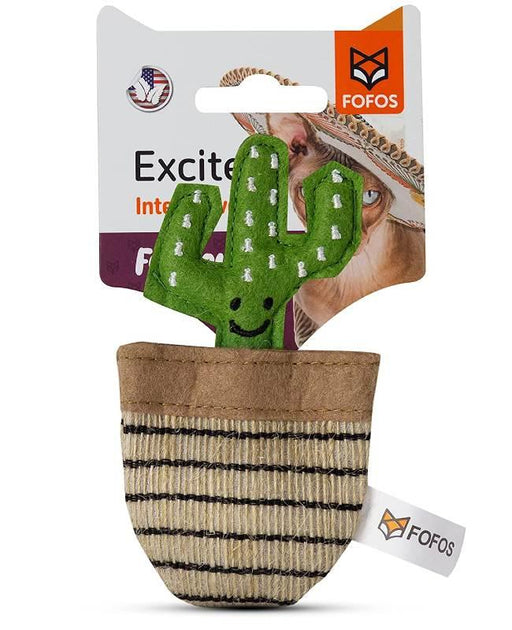 Fofos Interactive Cat Toy Green Cactus with Catnip - Ofypets
