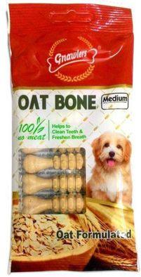 Gnawlers Oat Bone Medium Dog Treats - Ofypets