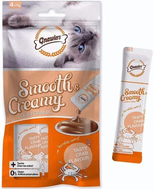Gnawlers Smooth and Creamy Crab Flavour Cat Treats - Ofypets