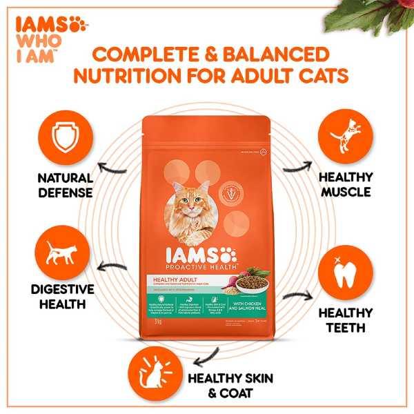 IAMS Proactive Health with Chicken and Salmon Premium Cat Food - Ofypets