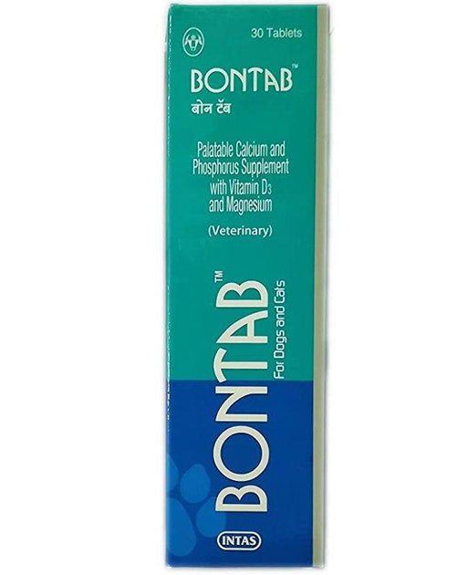 Intas Bontab Phosphorus and Calcium with Vitamin D3 Supplement Chewable Tablets - Ofypets
