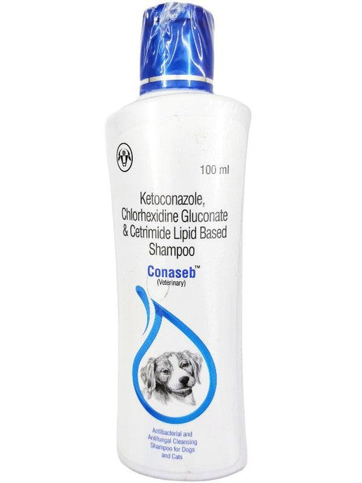 Intas Conaseb Ketoconazole Chlorhexidine and Cetrimide Medicated Shampoo for Dogs and Cats - Ofypets