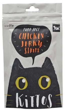 Kittos Purr-fect Chicken Jerky Strips Cat Treats - Ofypets