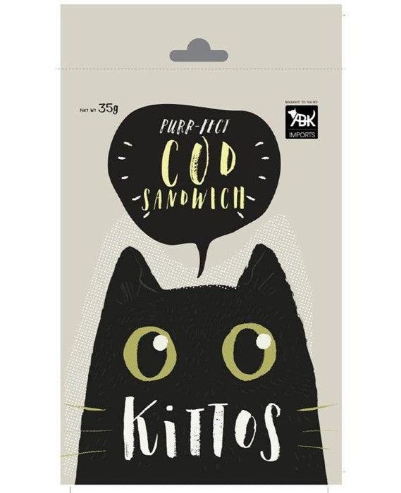 Kittos Purr-fect Cod Sandwich Cat Treats - Ofypets