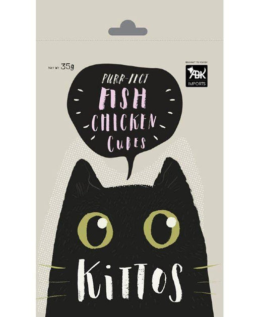 Kittos Purr-fect Fish Chicken Cubes Cat Treats - Ofypets