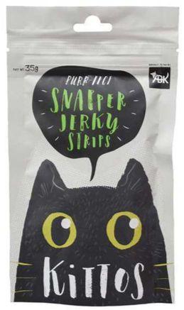 Kittos Purr-fect Snapper Jerky Strips Cat Treats - Ofypets