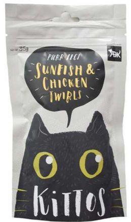 Kittos Purr-fect Sunfish & Chicken Twirls Cat Treats - Ofypets