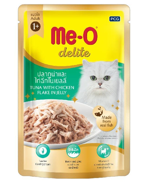 MeO Delite Tuna with Chicken Flake in Jelly Cat Wet Food - Ofypets