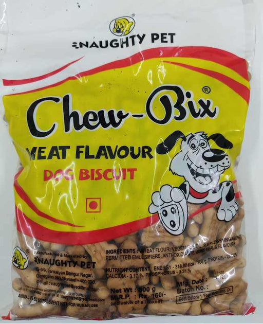 Naughty Pet Chew-Bix Meat Flavour Dog Biscuits (All Breeds) - Ofypets