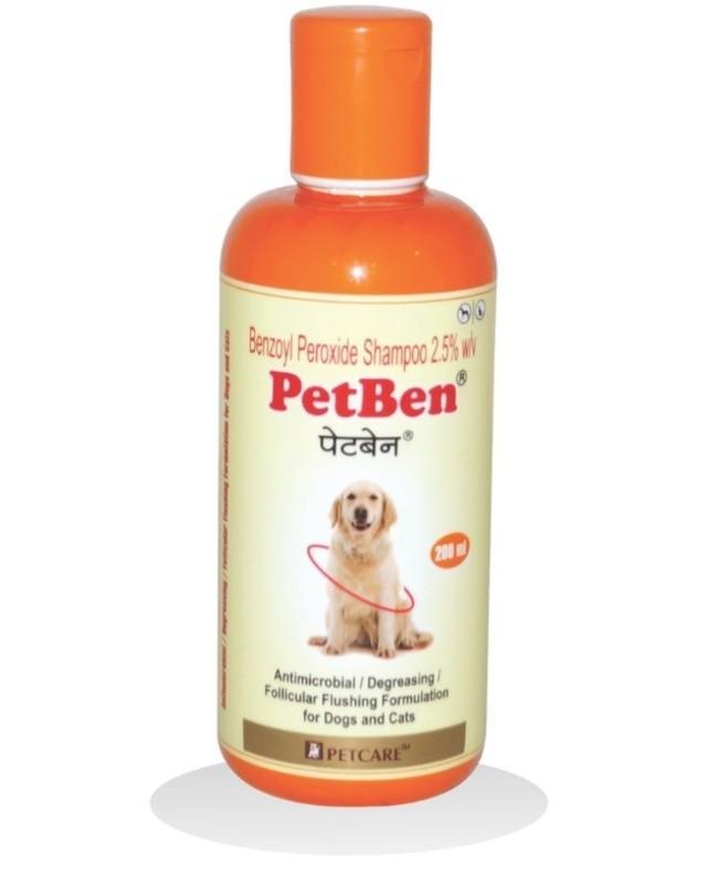 Petcare PetBen Benzoyl Peroxide Medicated Shampoo For Dogs and Cats