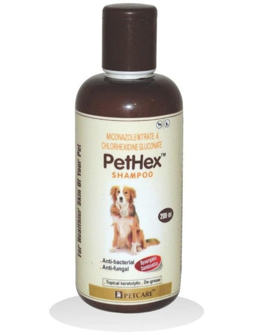 Petcare PetHex Chlorhexidine and Miconazole Medicated Shampoo for Dogs and Cats - Ofypets