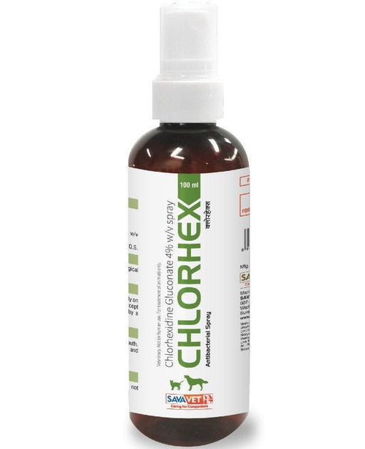 Savavet CHLORHEX Chlorhexidine Gluconate 4% w/v Anitbacterial Spray for Dogs and Cats - Ofypets