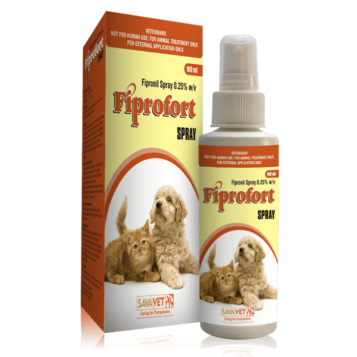 Savavet Fiprofort Fipronil Spray for Flea and Tick Control in Dogs and Cats - Ofypets