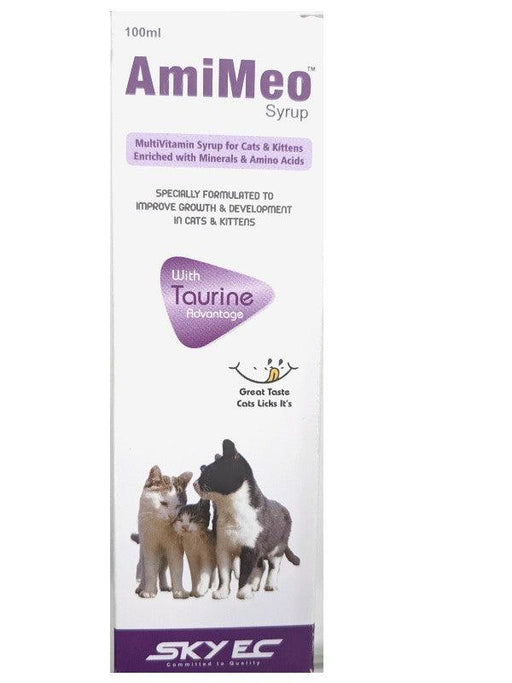 SkyEc AmiMeo Multivitamin Multimineral Aminoacids and Taurine Syrup for Cats and Kittens - Ofypets