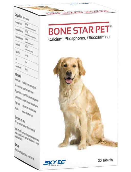 SkyEc BONE STAR PET Calcium & Vitamin Tablets for Dog and Cats - Ofypets