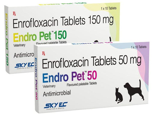 SkyEc Endro Pet Enrofloxacin Anti-Microbial Tablets For Dogs and Cats - Ofypets