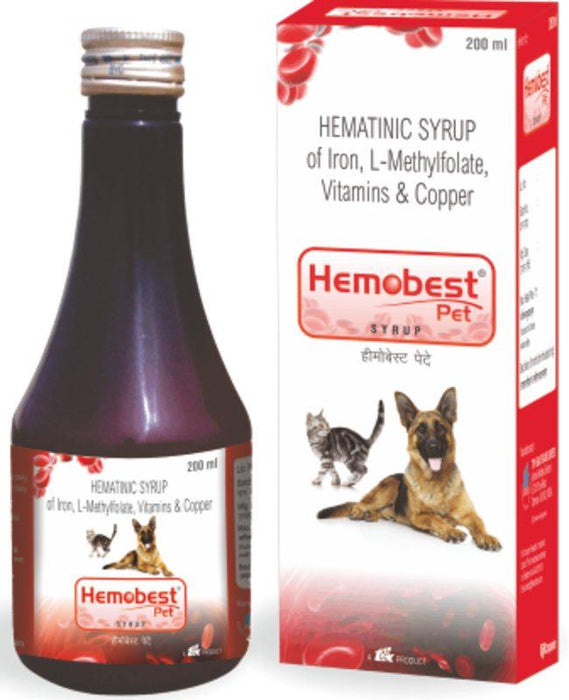 TTK Hemobest Pet Iron and Vitamin Syrup for Dogs and Cats - Ofypets