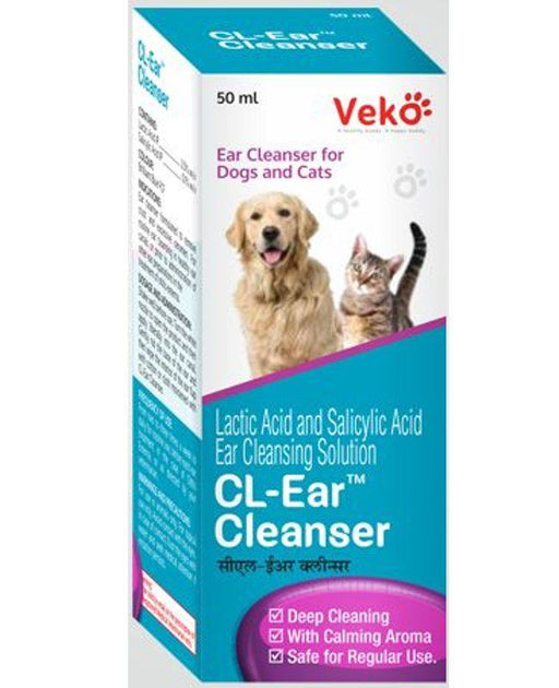 Veko CL - Lactic Acid and Salicylic Acid Ear Cleanser for Dogs and Cats - Ofypets