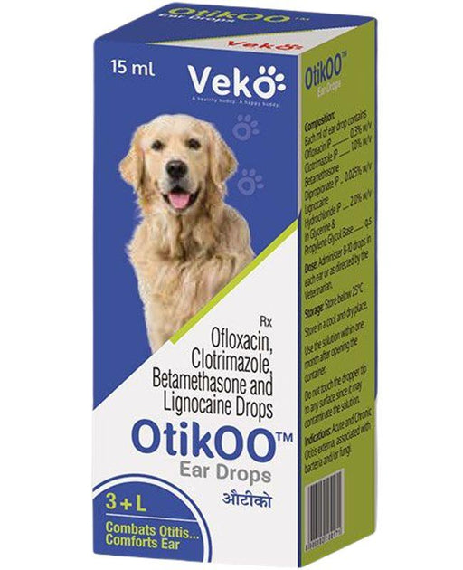 Veko Otikoo Ofloxacin Ear Drops for Dogs and Cats - Ofypets