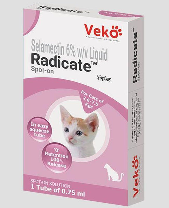 Veko Radicate Selamectin 6% Fleas and Ticks Spot On for Cats - Ofypets