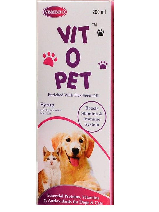 Vembro Vit O Pet Flax Seed Oil Syrup for Dogs and Cats - Ofypets
