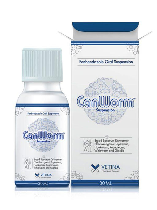 Vetina Canworm Oral Suspension Dewormer for Cats and Dogs - Ofypets