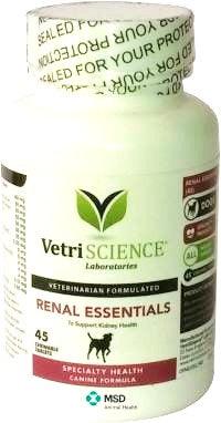 VetriScience Renal Essentials Kidney Care Chewable Tablets for Dogs - Ofypets