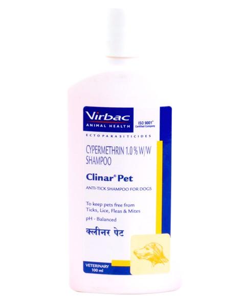 Virbac Clinar PET Cypermethrin Anti-Tick Shampoo For Dogs - Ofypets
