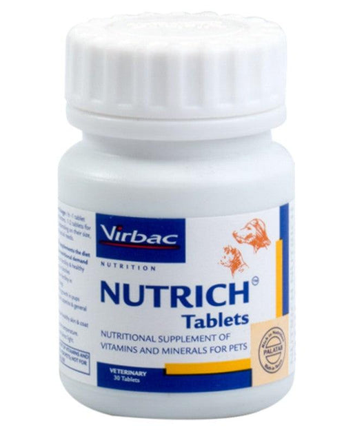 Virbac Nutrich Tablets Multivitamin and Mineral Supplement for Cats and Dogs - Ofypets