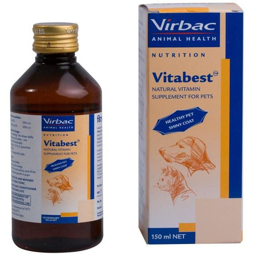 Virbac Vitabest Natural Vitamin Supplement for Cats and Dogs - Ofypets