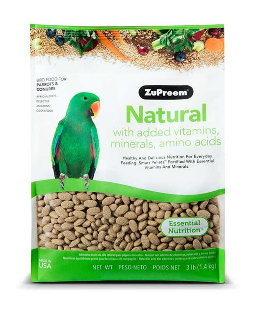 Zupreem Natural Bird Food for Parrots & Conures - Ofypets